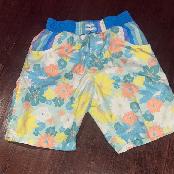 Matilda Jane Other - Matilda Jane Boys Floral Patterned Shorts with Blue Waistband